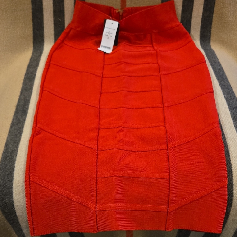 Bebe Betsy Bondage Midi Pencil Skirt SZ S - Picture 1 of 6